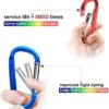 Gimars 3" 10 Pcs Improved Durable Spring-Loaded Gate Aluminum D Ring Carabiners Clips Hook for Home, Rv, Camping, Fishing, Hiking, Traveling, GM-510 - Image 2