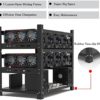 Nisorpa Mining Rig Frame for 12 GPU, 3 Layers Steel Open Air Miner Rig Case Rack for Crypto Coin Currency Bitcoin Dual Power ATX Motherboard Bracket, Mining Case Server Rack ETH ETC ZEC Mining Tools - Image 5