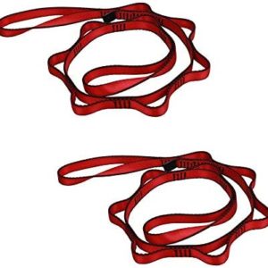 Geelife Daisy Chain Rope 2 pcs Looped Strong Strap 23 kN Climbing Lanyard Nylon Daisy Chains Multi Loop Aerial Yoga Webbing Sling 53 Inches