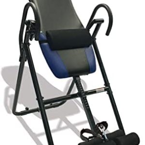 Body Vision IT9825 Premium Inversion Table with Removable Head Pillow & Lumbar Support Pad, - Heavy Duty - up to 250 lbs., Blue