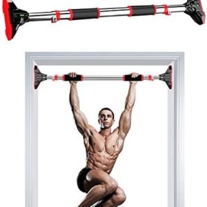 APRIXIATE Pull Up Bar for Doorway, Chin Up Bar No Screw Installation Strength Training Pull-Up Bars with Automatic Locking, Adjustable Width for Home Gym Exercise Fitness 440 LBS
