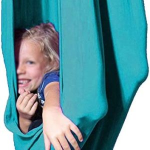 Portable Indoor Sensory Swing for Kids with Mounting Hardware Adjustable Aerial Yoga for Children with Autism, ADHD, Aspergers, Sensory Integration Exercise