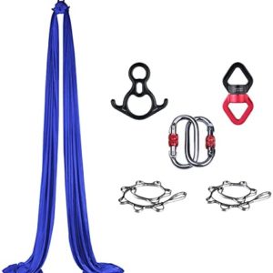 YXCUIDP Aerial Yoga Hammock,Nylon Tricot Premium Yoga Swing Set for Yoga Anti-Gravity Inversions Premium Aerial Silk Yoga Swing Antigravity Yoga (Color : Blue, Size : 1.5M*8m)