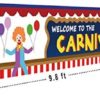 Large Circus Carnival Banner, Circus Carnival Party Supplies Decorations, Carnival Birthday Party Supplies, Both Indoor Outdoor (9.8 x 1.6 feet) - Image 2