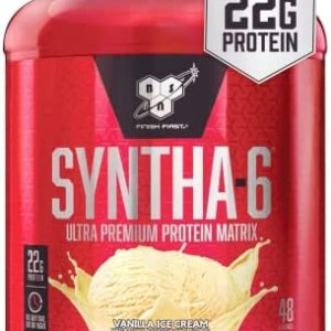 BSN SYNTHA-6 Whey Protein Powder, Vanilla Protein Powder with Micellar Casein, Milk Protein Isolate Powder, Vanilla Ice Cream, 48 Servings (Packaging May Vary)