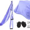 Generici Aerial Yoga Swing Set, 1.4‑1.5m / 4.6‑4.9ft, Yoga Hammock Trapeze Swing with Fixed Disk and Storage Bag, Trapeze Yoga Kit, Flying Yoga Inversion Tool for Indoor Home Fitness(Purple) - Image 7