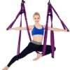 Aerial Yoga Hammock, 52.8M Durable Anti-Gravity Flying Yoga Swing, Micro-Elastic Sturdy Yoga Sling Hammock, Maximum Loading 23Kn Pilates Aerial Inversion Kit for Beginners Advanced(Dark Purple) - Image 8