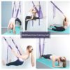 Xiaokeis Aerial Yoga Swing Set, Yoga Hammock Trapeze Swing, Flying Yoga Inversion Tool, Antigravity Ceiling Hanging Yoga Sling for Indoor Outdoor Inversion Therapy (Purple) - Image 2