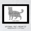 American Curl Cat Lovers Gifts for Women, Men, Mom, Dad • Personalize Custom Art Print Portrait Merchandise • 8 x 10 • 8.5 x 11 • 11 x 14 Mat+Mount • Handmade USA - Image 3