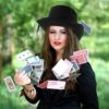 Black Top Hat Satin Costume Magician Fancy Style Party Accessory - Image 6
