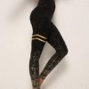 BBY Women's High Waisted Yoga Pants 7/8 Length Leggings with Black foil Stamping - Image 2