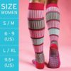 Tucketts Knee High Toeless Long Non-Slip Grip Socks - Anti Skid Yoga, Barre, Pilates, Home & Leisure - 1 pair Size 5 - 10 - Image 4