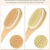 Metene Shower Brush with Soft and Stiff Bristles, Bath Dual-Sided Long Handle Back Scrubber Body Exfoliator for Wet or Dry Brushing - Image 2