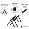 Withgear Folding Push Up Bar - Portable and Lightweight Sturdy Duralumin Metal Push Up Bars and Indoor and Outdoor Parallette Bar for Men and Women - Image 6