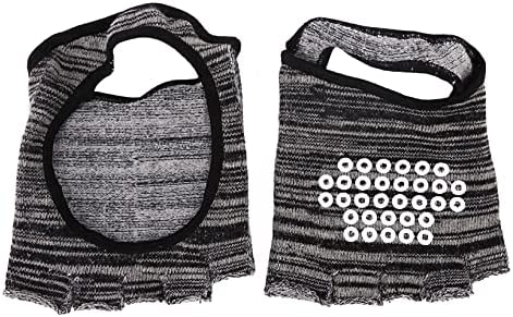 Lujuny Nonslip Yoga Grip Toeless Socks Heelless Socks – Cotton Pilate Barre Ballet Dance Athletic Hospital Stockings 2 Pairs - Image 4