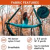 5.5 Yards Aerial Yoga Hammock Aerial Silks for Home Yoga Silk Hammock Set with Daisy Chain,Carabiner and Guide - Image 2