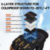 Vgo 1-Pair -4℉ or above Winter Waterproof High Dexterity Heavy Duty Mechanic Glove, Rigger Glove, Anti-vibration, Anti-abrasion, Touchscreen (Size L, Brown, GA8954FW) - Image 2