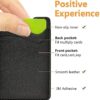 Phone Card Holder, Leather Phone Wallet Stick On, Stretchy Card Holder for Back of Phone Credit Card Holder for Phone Case Compatible with Most of Cell Phone (iPhone, Samsung) - 2Pack Black - Image 2