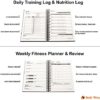 SaltWrap Daily Fitness Planner - Gym Workout Training Log, Weightlifting Exercise Journal, and Food/Diet Tracker - Daily and Weekly Pages, Goal Tracking, Spiral-Bound, 7 x 10 inches - Image 3