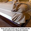 RUBBER HUGGER Bed Sheets Holder Band, Queen Size Mattress, Sheet Holder for Corners, Elastic Bedding Holder Band to Hold Sheets on The Bed, 1 Strap for Adjustable Mattresses Included, Medium Size - Image 4