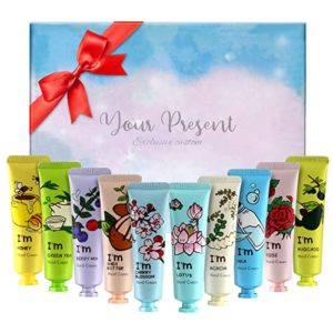 Hand Cream Set for Women, 10 Pack Organic Hand Lotion Bulk Hand Cream for Dry Cracked Hands Working Hands Travel Size Hand Lotion Gift for Wife Mom