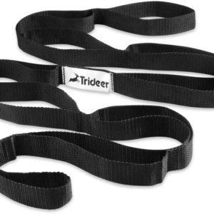 Trideer Stretching Strap Yoga Strap Physical Therapy for Home Workout, Exercise, Dance, Pilates and Gymnastics, 10 Loops Non-Elastic Stretch Bands with Workout Guide for Women & Men.
