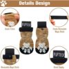 PUPTECK Double Side Anti-Slip Dog Socks with Adjustable Straps for Indoor Wear - 2 Pairs Pet Paw Protection Traction Control Socks on Hardwood Floor - Image 3
