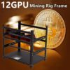 XIANXIAN Mining Rig Frame 12 GPU, Open Air Mining Rig Frame Mining Case Rack Motherboard Bracket Computer Case Support to Dual - Image 2