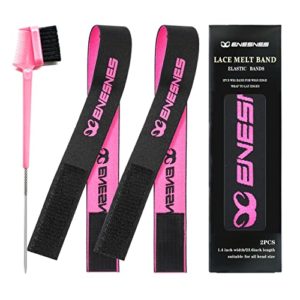 2PCS Elastic Bands for Wig,Lace Front Wig Edge Band for Women,Lace Melting Band for Wigs and Baby Hair,Wig Bands for Keeping Wigs in Place,Wig Grip Band Edge Wrap to Lay Edges,Wig Accessories