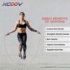 Xcoov Adjustable Skipping Jump Rope for Fitness with Slip-Resistant Grip Handles and Thick X’ Long Cable for Speed Jumping, Double Unders, Boxing, Crossfit, and Exercise - Image 5