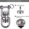 BeneLabel Swing Swivel with 2 Bearing, 360° Rotation, 770LB Capacity, Safest Rotational Device Hanging Accessory for Web Tree Swing, Aerial Dance, Children's Swing, Yoga Swing Sets - Image 3