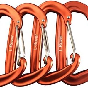 L-Rover Carabiner,12KN Lightweight Heavy Duty Carabiner Clips,Aluminium Wiregate Caribeaners for Hammocks,Camping, Key Chains, Outdoor and Gym etc,Hiking & Utility
