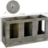 MyGift Vintage Gray Wood Gym Sports Fitness Foam Roller Holder Wall Mounted or Floor Storage Rack - Image 4