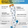 6 Pairs Compression Socks for Women & Men Circulation 20-30mmHg is Best Support for Running,Nursing,Athletic Sports - Image 5