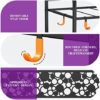 Yoga Mat Storage Rack, Home Gym Storage Rack Yoga Mat Holder, VOPEAK Workout Storage for Yoga Mat, Foam Roller, Gym Organizer Gym Equipment Storage for Home Exercise and Fitness Gear (Metal) - Image 5