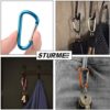 STURME 2" Aluminum D Ring Carabiners Clip D Shape Spring Loaded Gate Small Keychain Carabiner Clip Set Outdoor Camping Mini Lock Snap Hooks Spring Link Key Chain Durable Improved 24 PCS - Image 6