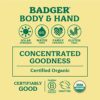 Badger - Hardworking Hands Healing Balm, Aloe Vera & Wintergreen, Working Hand Balm, Balm, for Dry Hands, Hand Moisturizer Balm, Certified Organic Hand Balm, Hand Repair Balm, 0.75 oz (3 Pack) - Image 3
