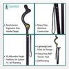 The Original Campbell Posture Cane Foldable Walking Cane for Men and Women - FSA/HSA Eligible - Editorial Recommended - As Seen on TV - Image 3