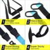 KEAFOLS Bodyweight Fitness Resistance Kit Extension Strap Door Anchors, Powerlifting Strength Workout Straps Full Body Complete Home Gym Body Core Exercise - Image 5