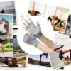 Yoga Gloves Non Slip Fingerless Yoga Gloves Exercise Gloves Workout Gloves 2 Packs (Black&Grey with White dots), 17*16*2cm - Image 6