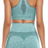 Workout Sets for Women Racerback Sports Bra High Waist Shorts 2 Piece Seamless Yoga Gym Outfits - Image 2