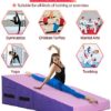 Gymnastics Mat 48”X24”X14” Incline Tumbling Mats for Home Gym, Folding Exercise Mat with Non-Slip PVC Surface & Handles, Cheese Wedge Mat for Kid Adults Workout - Image 2