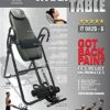Body Vision IT9825 Premium Inversion Table with Removable Head Pillow & Lumbar Support Pad, - Heavy Duty - up to 250 lbs., Gray - Image 2