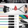 Whatafit Resistance Bands Set, Exercise Bands with Door Anchor, Handles, Carry Bag, Legs Ankle Straps for Resistance Training, Physical Therapy, Home Workouts - Image 3
