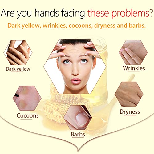 Lamilee Hand Mask Milk Honey Peel Off Hand Wax Moisturizing Hydrating Nourishing Exfoliating Hand Film Hands Care paraffin110g - Image 3