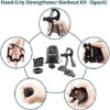 steelway Grip Strength Trainer, Forearm workout Equipment Kit-6 Pack, Adjustable Resistance Hand Wrist Trainer Gripper with Counter, Finger Exerciser/Stretcher, Grip Ring & Stress Relief Grip Ball for Recovery and Athletes - Image 2