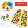 Clown Costume Bowtie Wig Set Clown Dress Up Accessories Clown Nose and Vest for Cosplay Party Supplies - Image 2