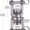 BeneLabel Swing Swivel with 2 Bearing, 360° Rotation, 770LB Capacity, Safest Rotational Device Hanging Accessory for Aerial Silks Dance, Web Tree Swing, Aerial Dance, Children's Swing, Yoga Swing Sets - Image 7