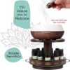 TJ.MOREE Essential Oil Storage Stand Meditation Accessories, Yoga Gifts for WomenTeacher Nurse, Relaxing Gifts for Holding Diffuser and Essential Oils Bottles - Walnut - Image 2