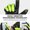 Kemimoto Full Finger Cycling Gloves for Men/Women, Touchscreen Mountain Bike Gloves with Anti-Slip Shock-Absorbing Gel Pad, Breathable Workout Gloves for Gym Training, Mountain Bike,Exercising - Image 3